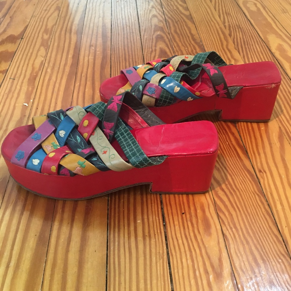 HOST PICK! 70's Vintage YSL Woven Platforms - Size 9 - Picture 5 of 11